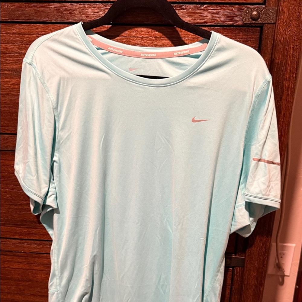 Nike Women’s Pale Blue/Green Dri-Fit Shirt